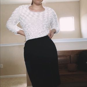 Fluffy white crop top